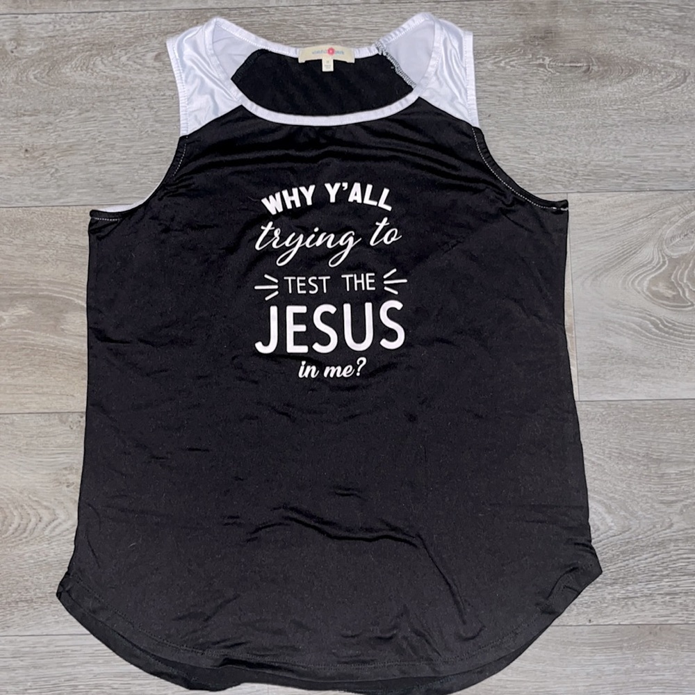 Wishful park, M, tank top, black and white